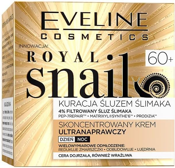 Royal Snail Royal Snail Concentrated Ultra-Repair Cream 60+ with Snail Mucin & Matrixyl®Synthe’6™ - Anti-Wrinkle, Brightening & Firming Face Cream for Women, 50ml
