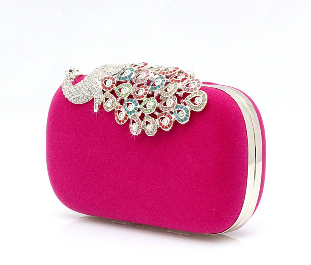 Sac à main diamant style paon idéal pour tenue de mariée