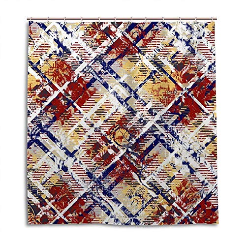 Rideau de douche imperméable en polyester texturé 168x183cm avec crochets - 2