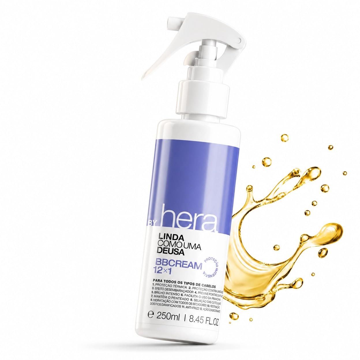 BB Cream Finalizador Capilar Multifuncoes 12 em 1 By Hera 250ml - Leave-in Protetor