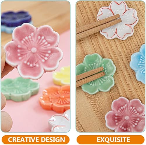 Miniatura 2 de Cabilock Soporte para palillos de cerámica, 7 uds, soporte para palillos de cerámica, soporte para palillos, estilo japonés, soporte para palillos,