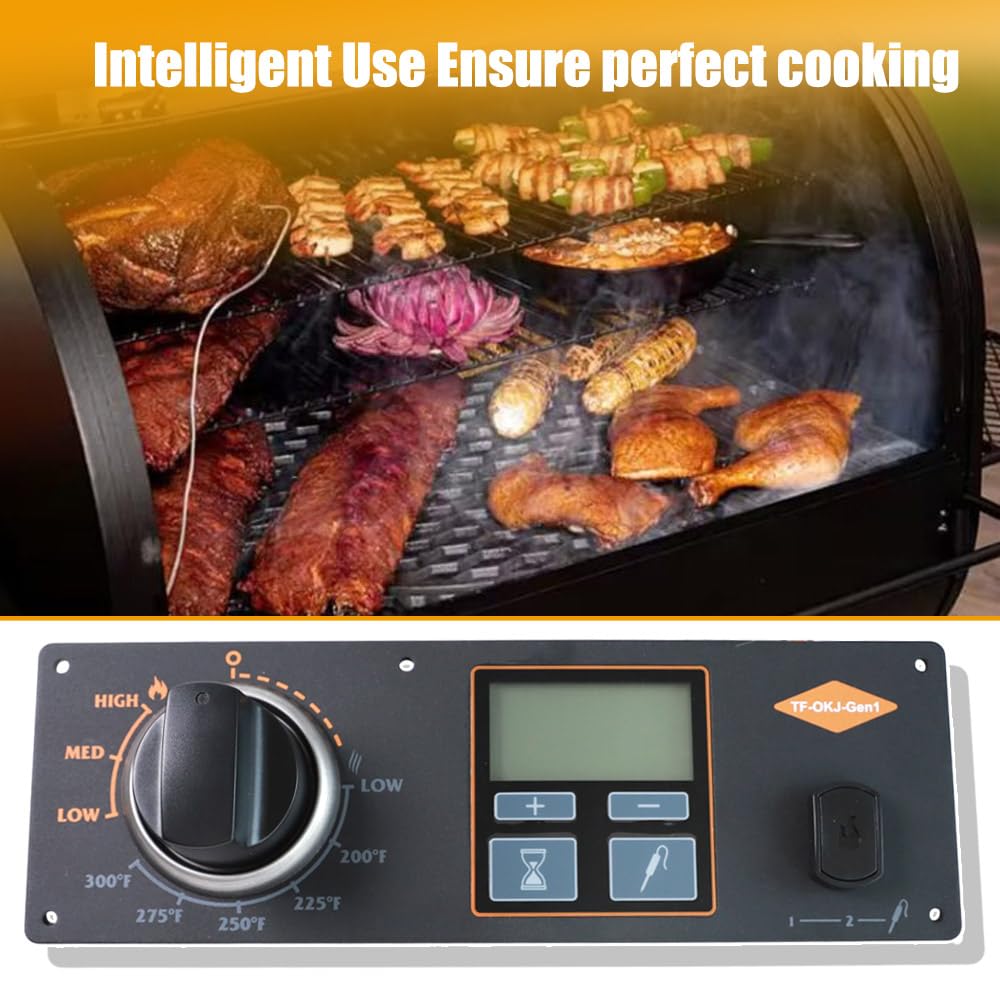 Controller Panel Kit, Replacement for Oklahoma Joe's Gen 1 Rider 600/900/1200, OEM Upgrade Control Panel with 650°F Searing Mode & RTD Probe, Fits Part # 20202114-2S, 16801-05A (Not for DLX)