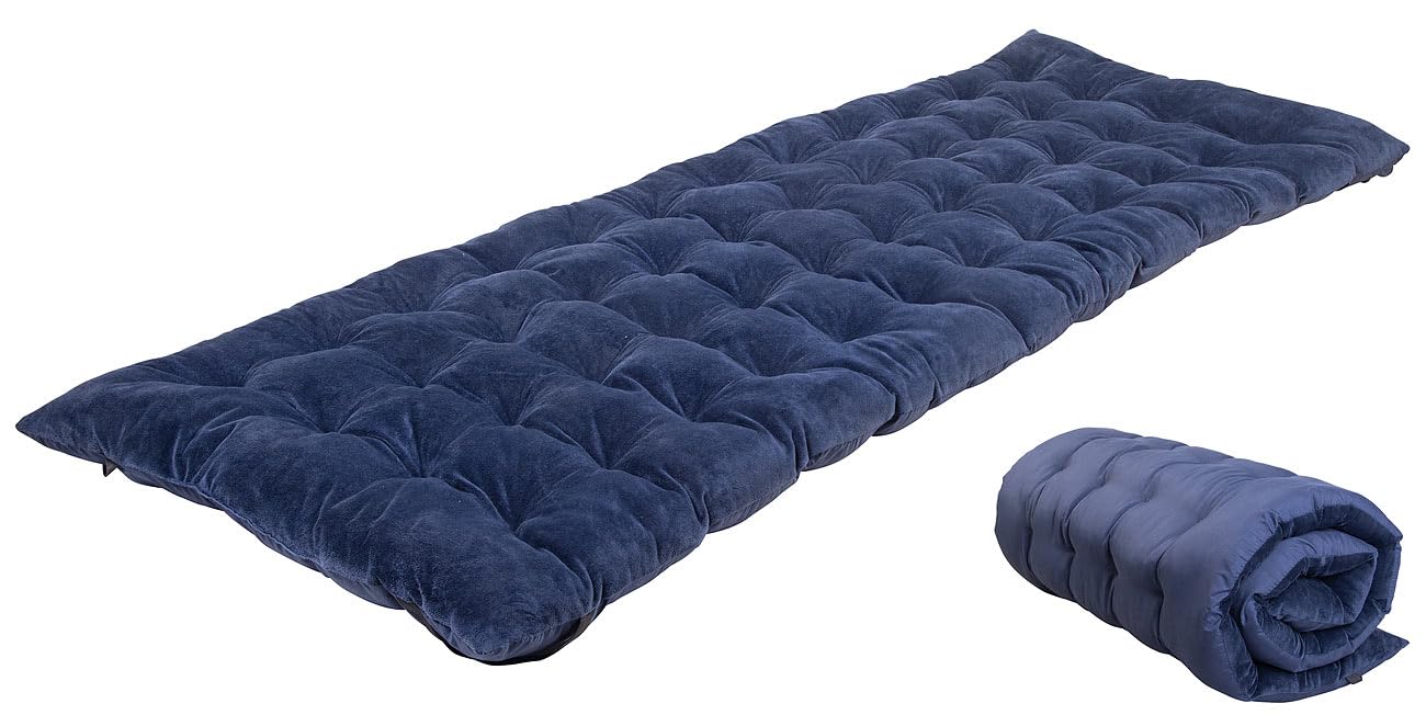 Semptec Urban Survival Technology Feldbettauflage Camping: 2er-Set Weiche XL-Feldbettauflage 190 x 68 cm, dunkelblau, waschbar (Bequeme, für Erwachsene, Urlaub)