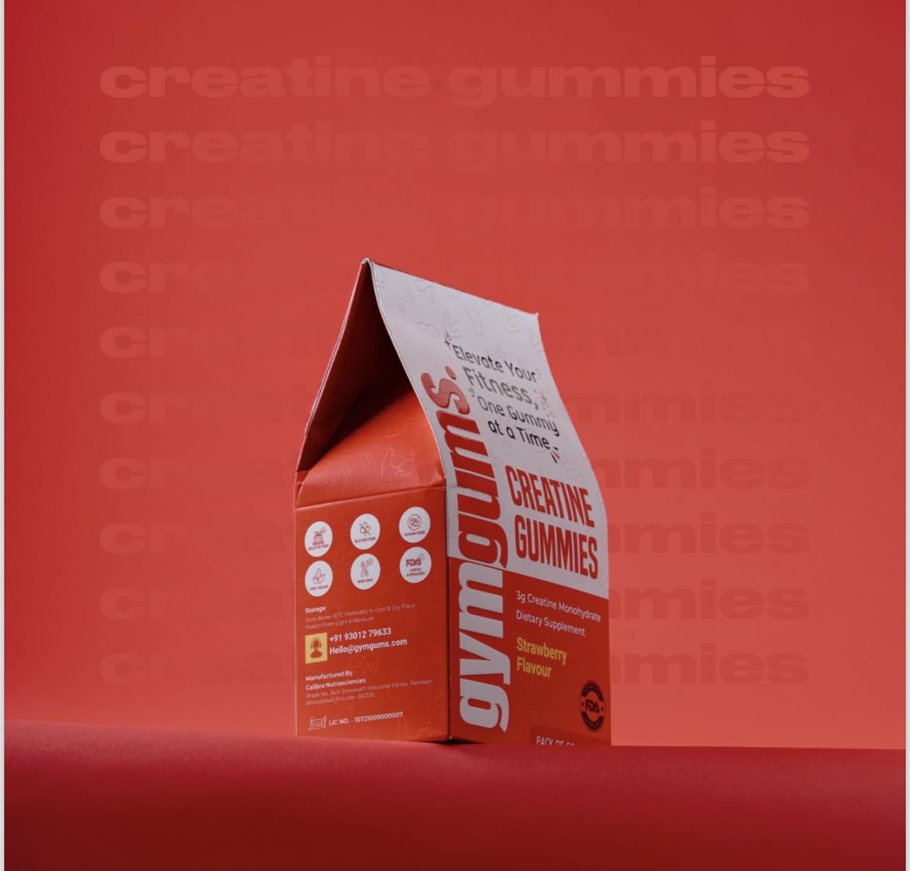 Gymgums Creatine Gummies, Strawberry Flavour, Pack of 60, 3g Creatine Monohydrate (B0DBZX56DS) Amazon Price History, Amazon Price Tracker
