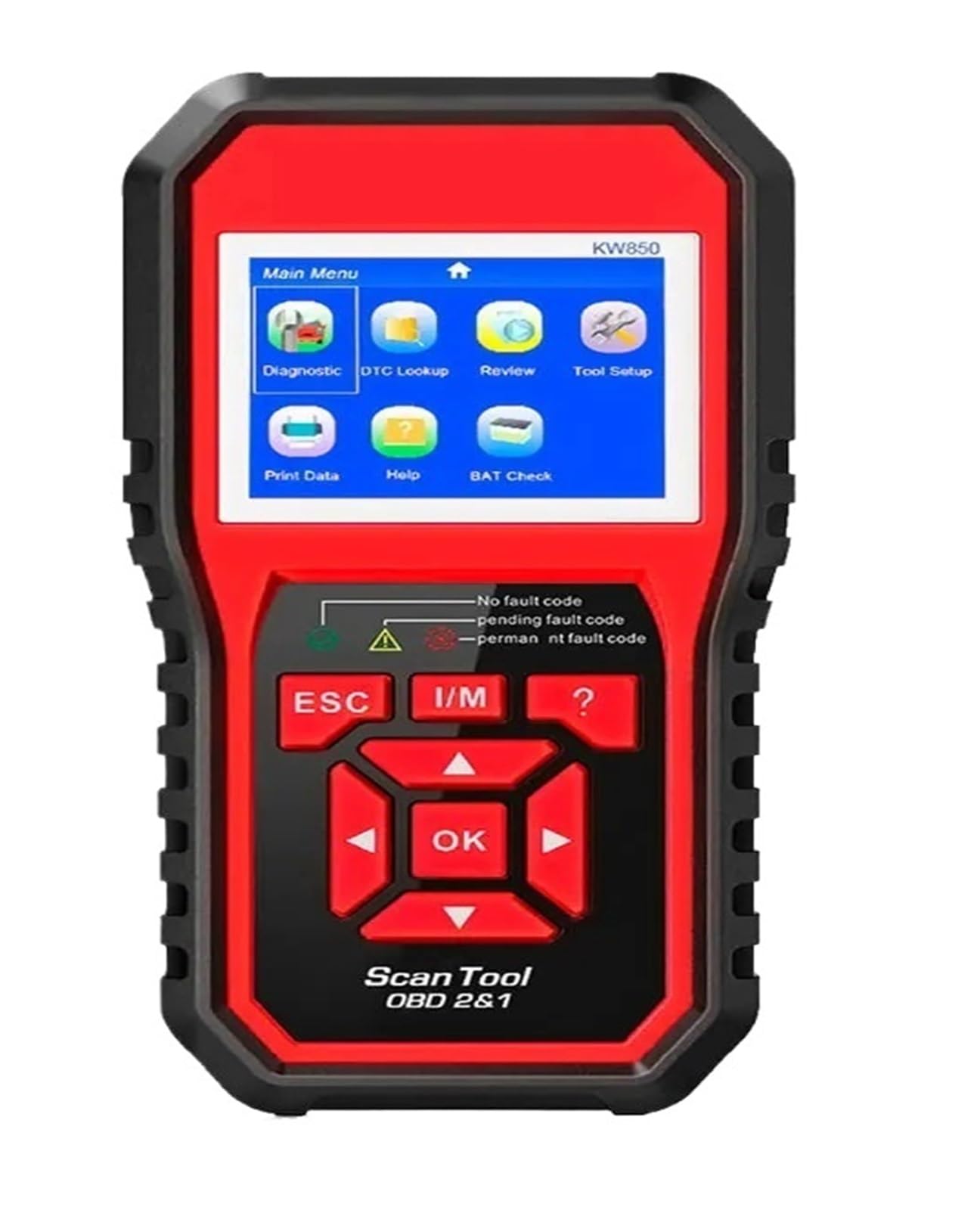 KW850 OBD2 Car Scanner Profesjonalne narzędzia diagnostyczne skanera samochodowego OBD 2 Czytnik kodów samochodowych Kontrola akumulatora silnika,Przyjazny dla użytkownika
