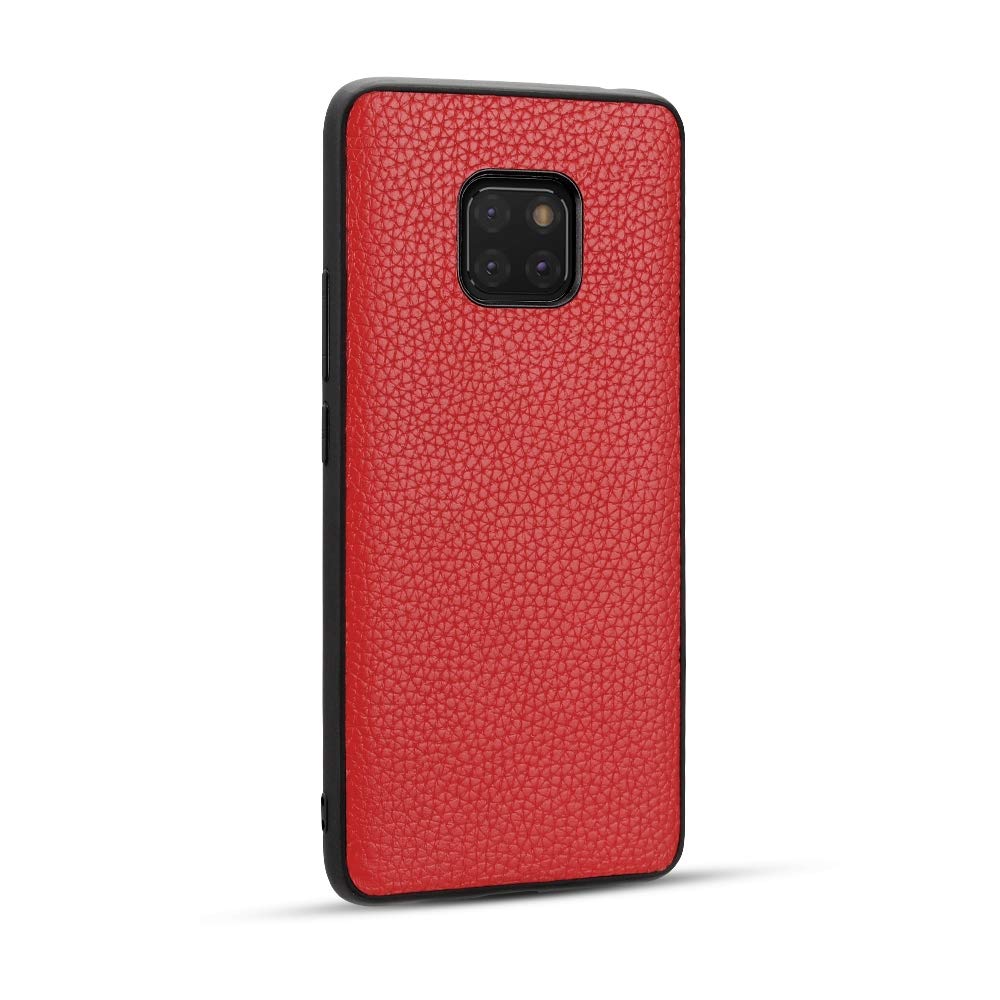GUDMART® for Huawei Mate20 Pro Lychee Grain Cortex Anti-Falling TPU Mobile Phone Shell Protective Case(Black) Protective Case (Color : Red)