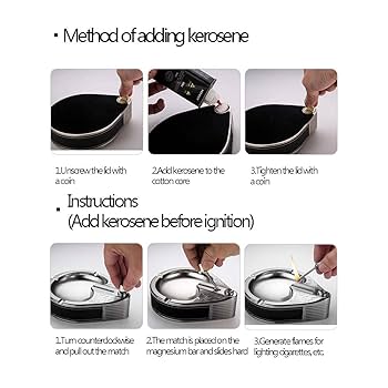 Amazon.co.jp: レトロメタル灰皿 1万マッチライター 多機能灰皿