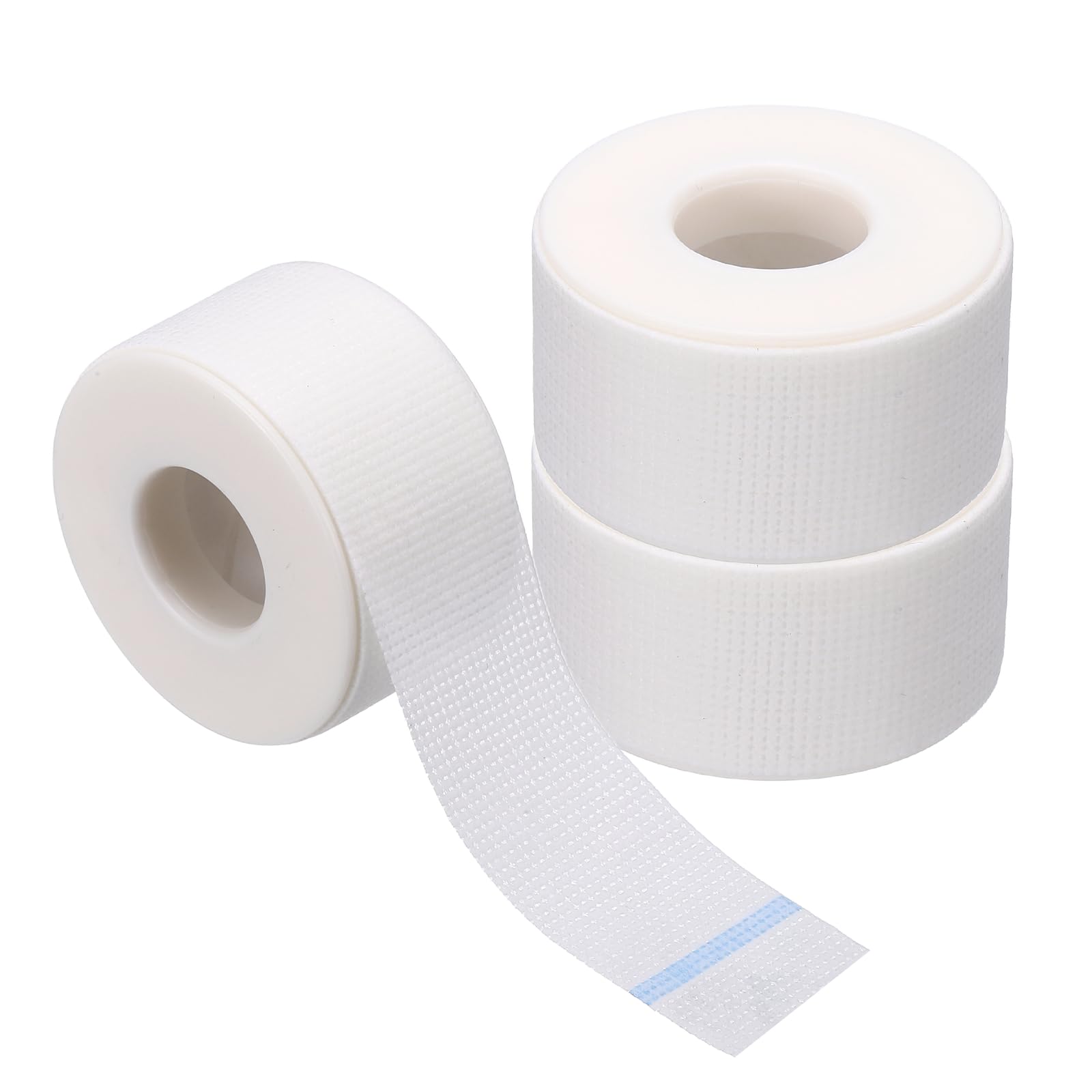 PATIKIL 25mm x 9m Eyelash Tape, 3 Rolls Eye Lash Tape Silicone Removal Breathable Easy Tear Adhesive for Eyelash Extensions Clusters Makeup Eye Shadow Eyeliner Lift, White