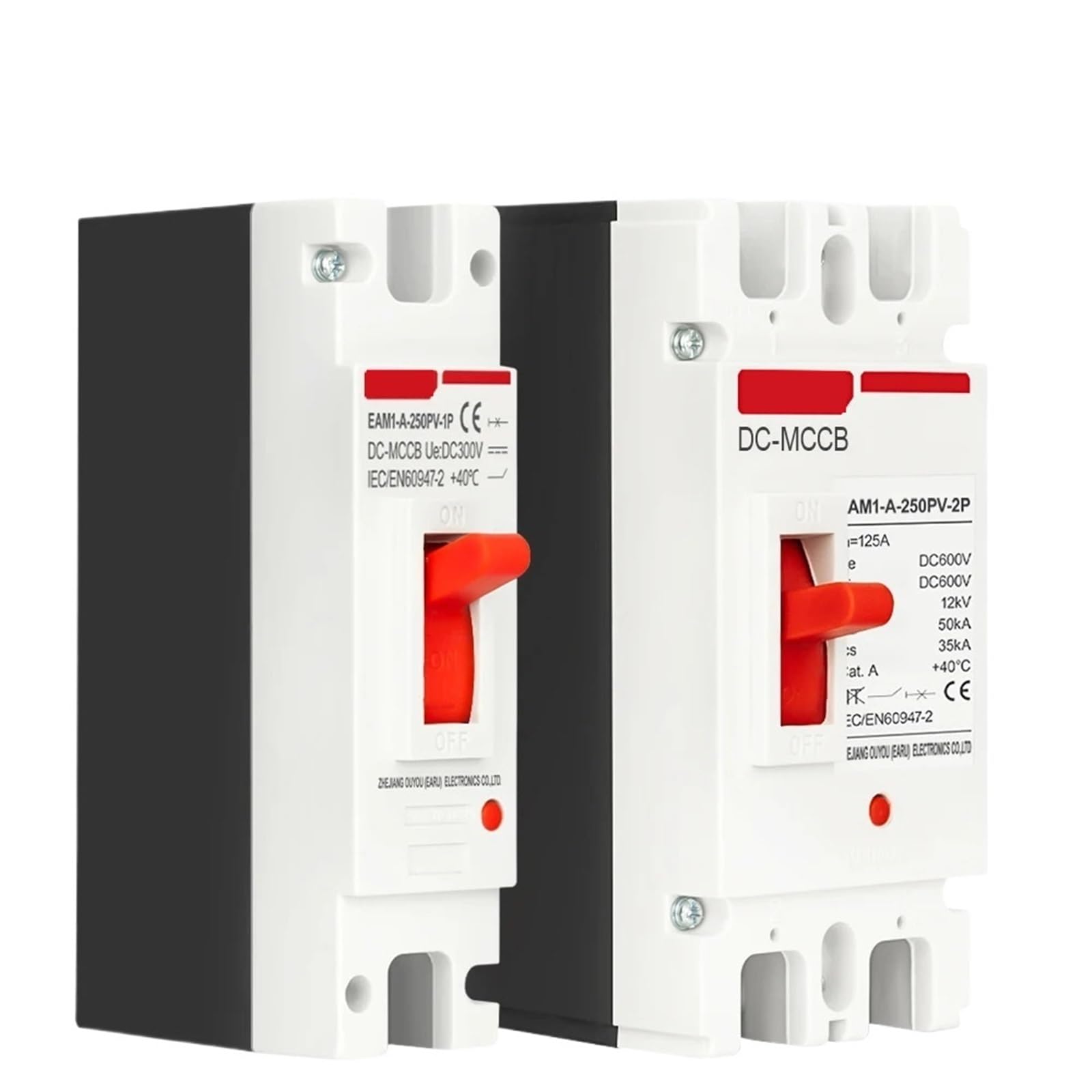 Disjoncteur solaire boîtier moulé 125A 250A protection surcharge panneau photovoltaïque