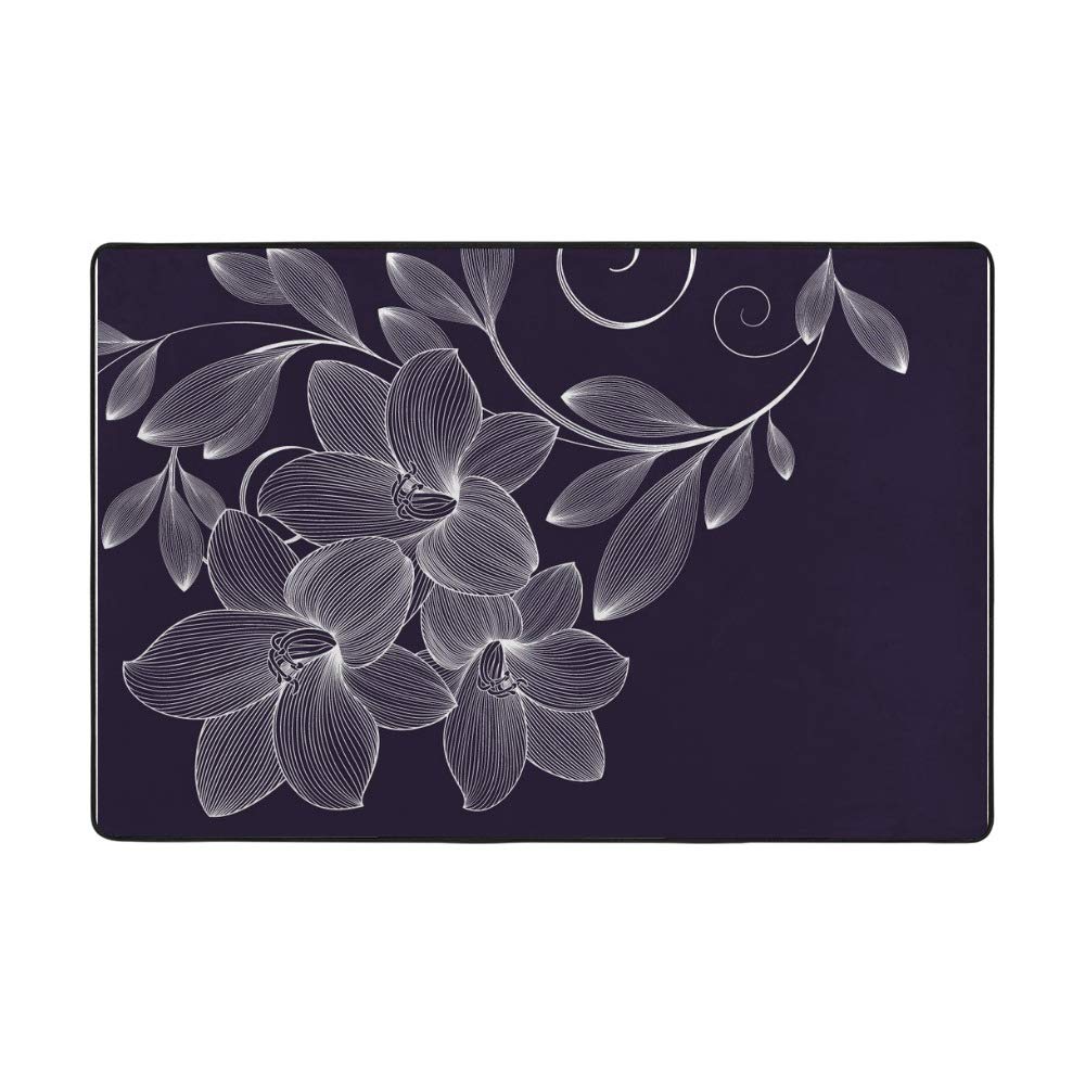 Tapis de sol velours corail fleurs de lys de qualité supérieure