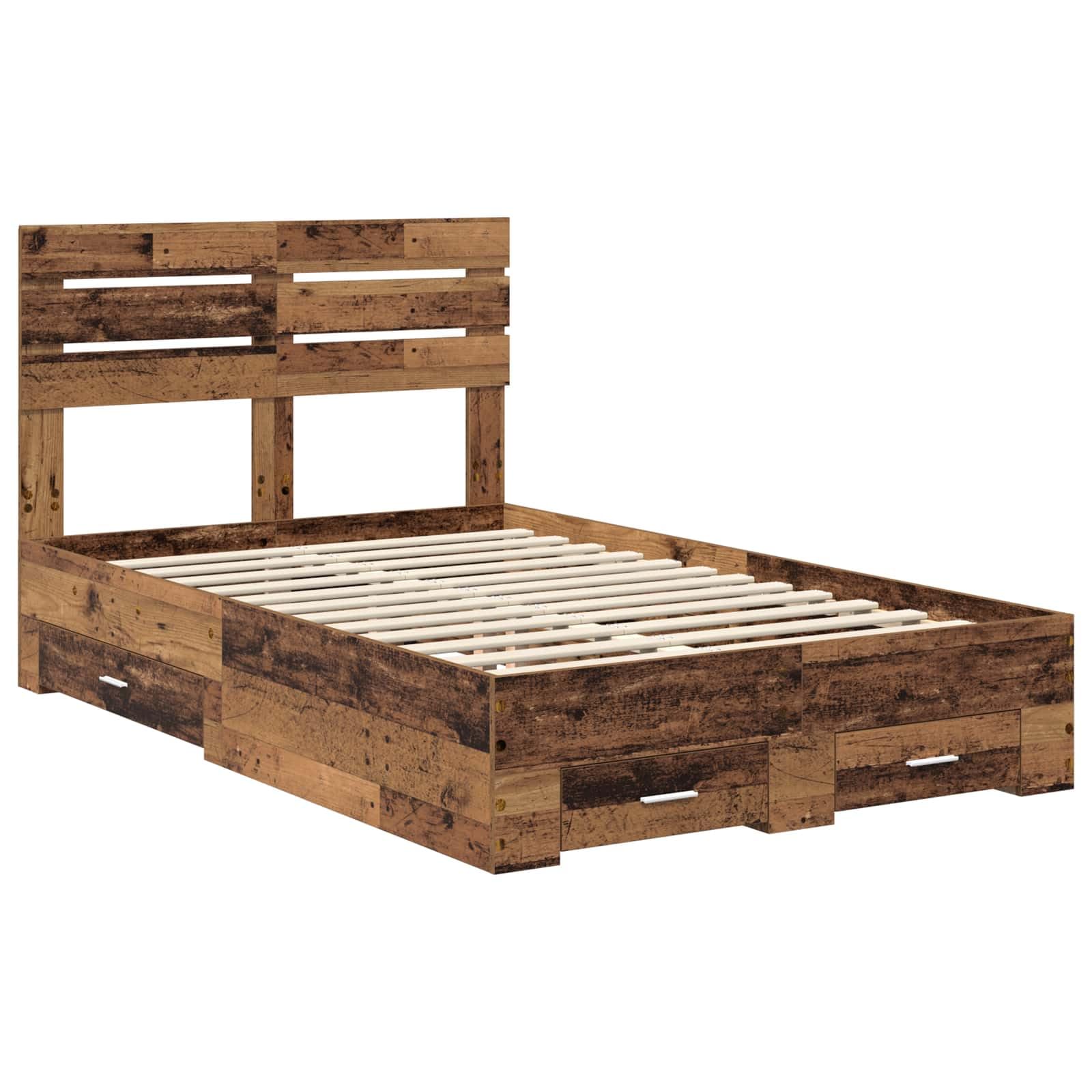 Almacenamiento moderno con cajones Madera vieja 196 x 123 cm Marrón