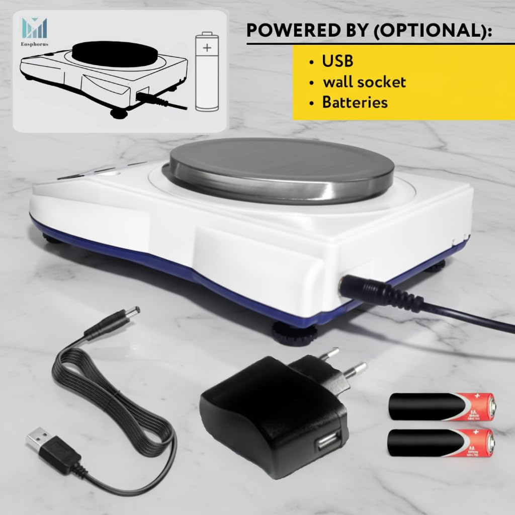 Balanza de Precisión 0,01g/600g Báscula Digital para Joyería y Laboratorio