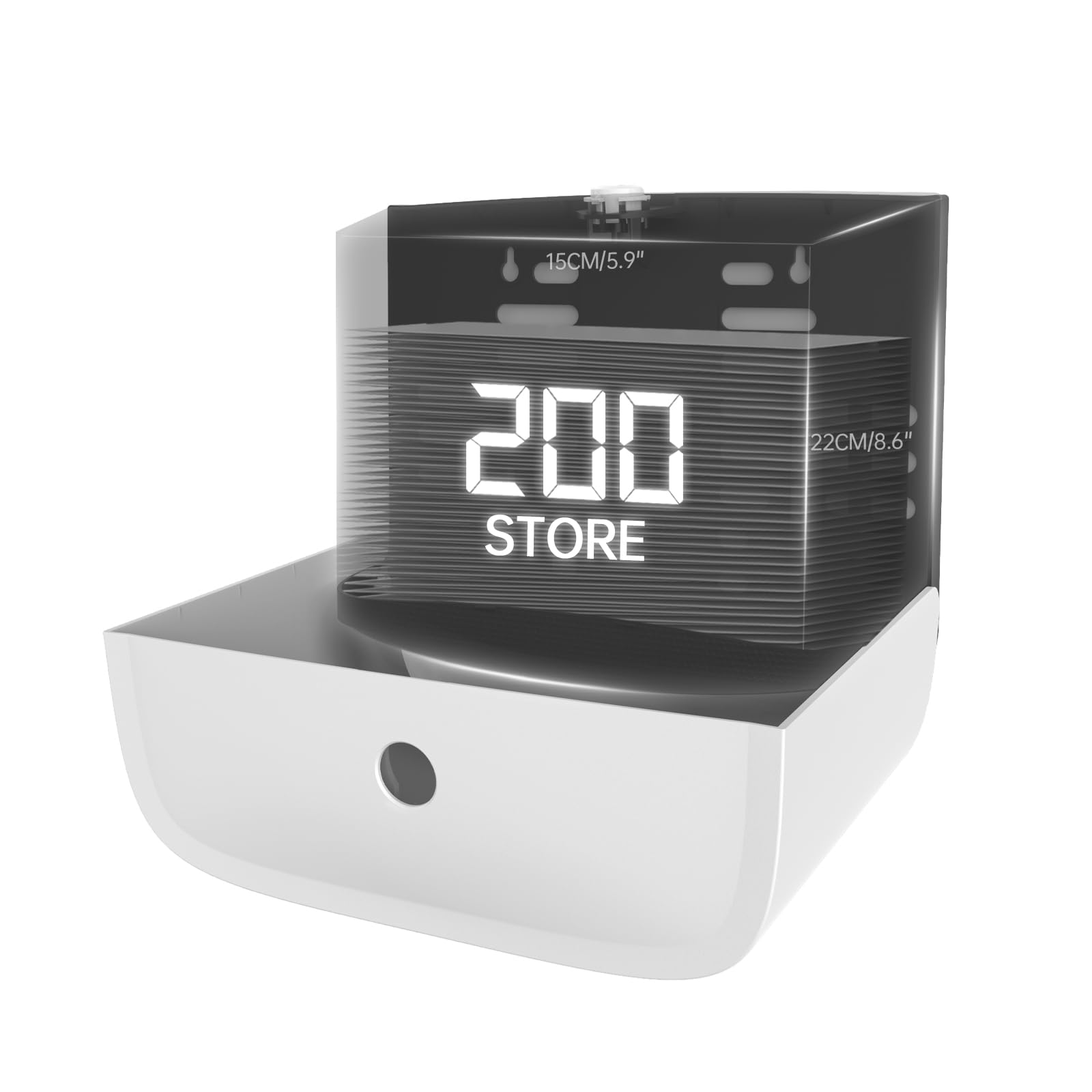 Dispensador de toallas de papel de montaje en pared, soporte comercial para toallas de papel, dispensadores de servilletas para baño, cocina, pliegue C, 6015, color blanco