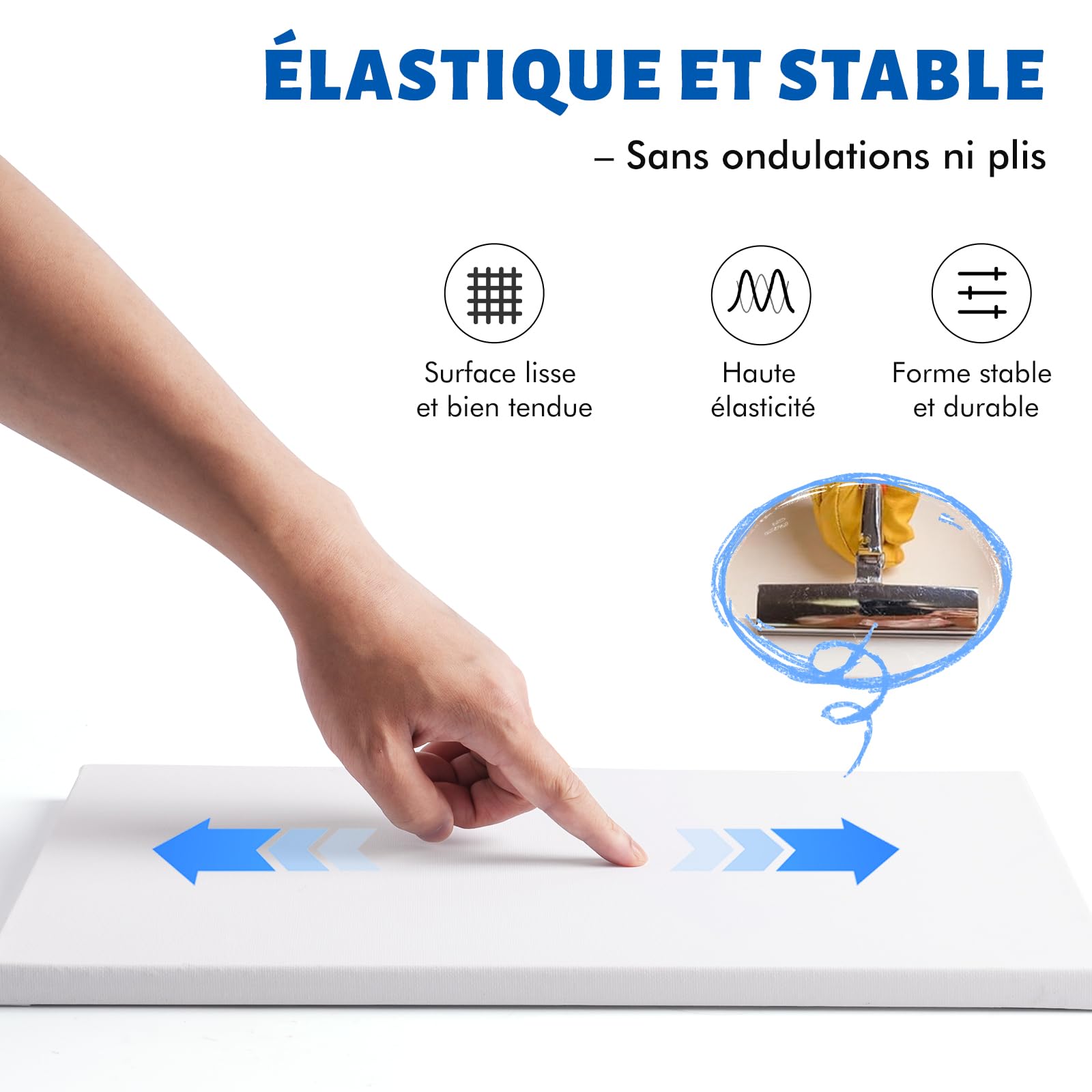 Toile Peinture 40x50, 30x40, 20x30 cm – 9 pièces Toile à Peindre Pré-Étirée pour Artiste, 100% Coton, Bois certifié FSC, 280GSM, 1,7 cm Épaisseur | Toiles Encadrées Sans Acide, Triplement Apprêtées