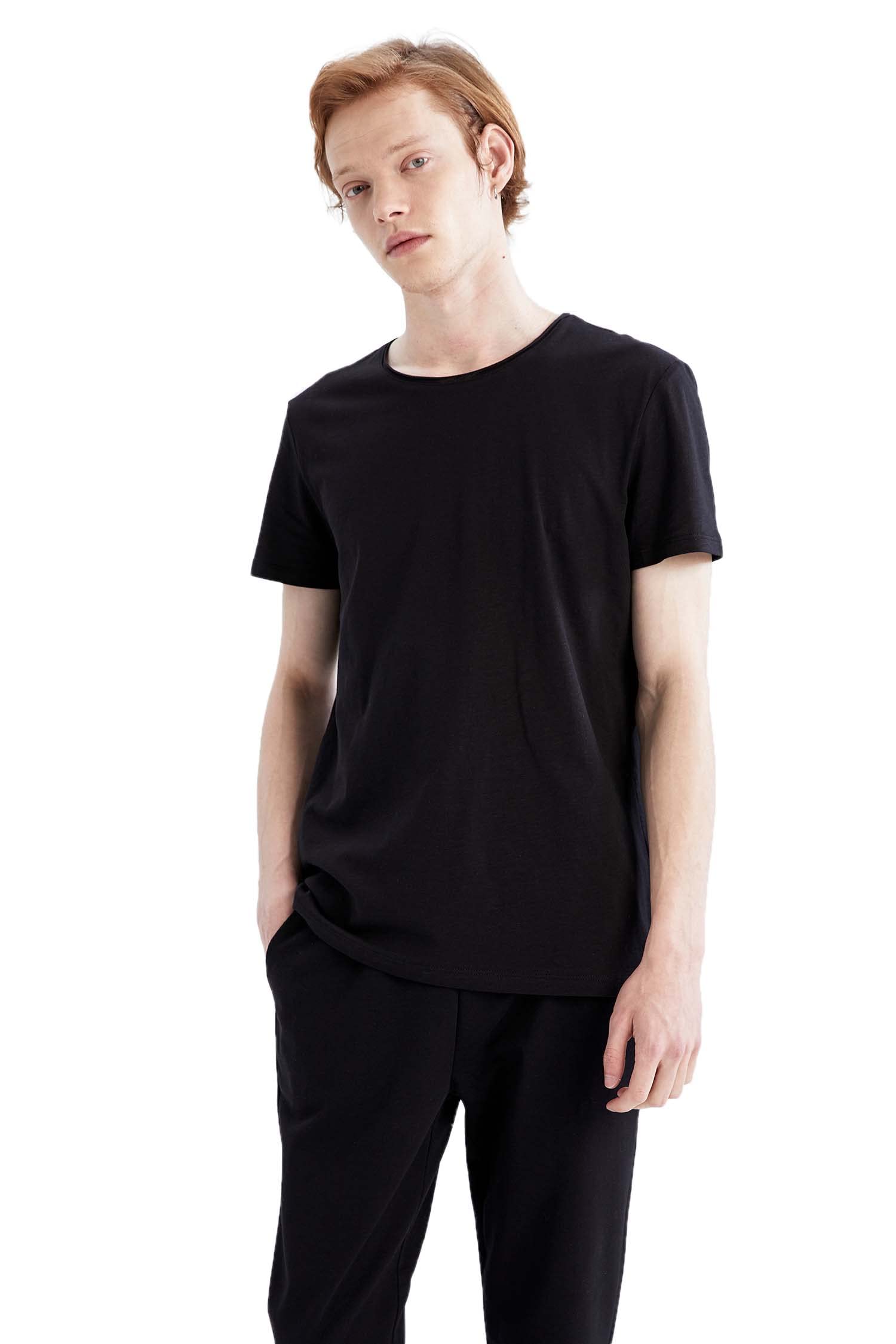 Slim Fit Bisiklet Yaka Basic Tişört