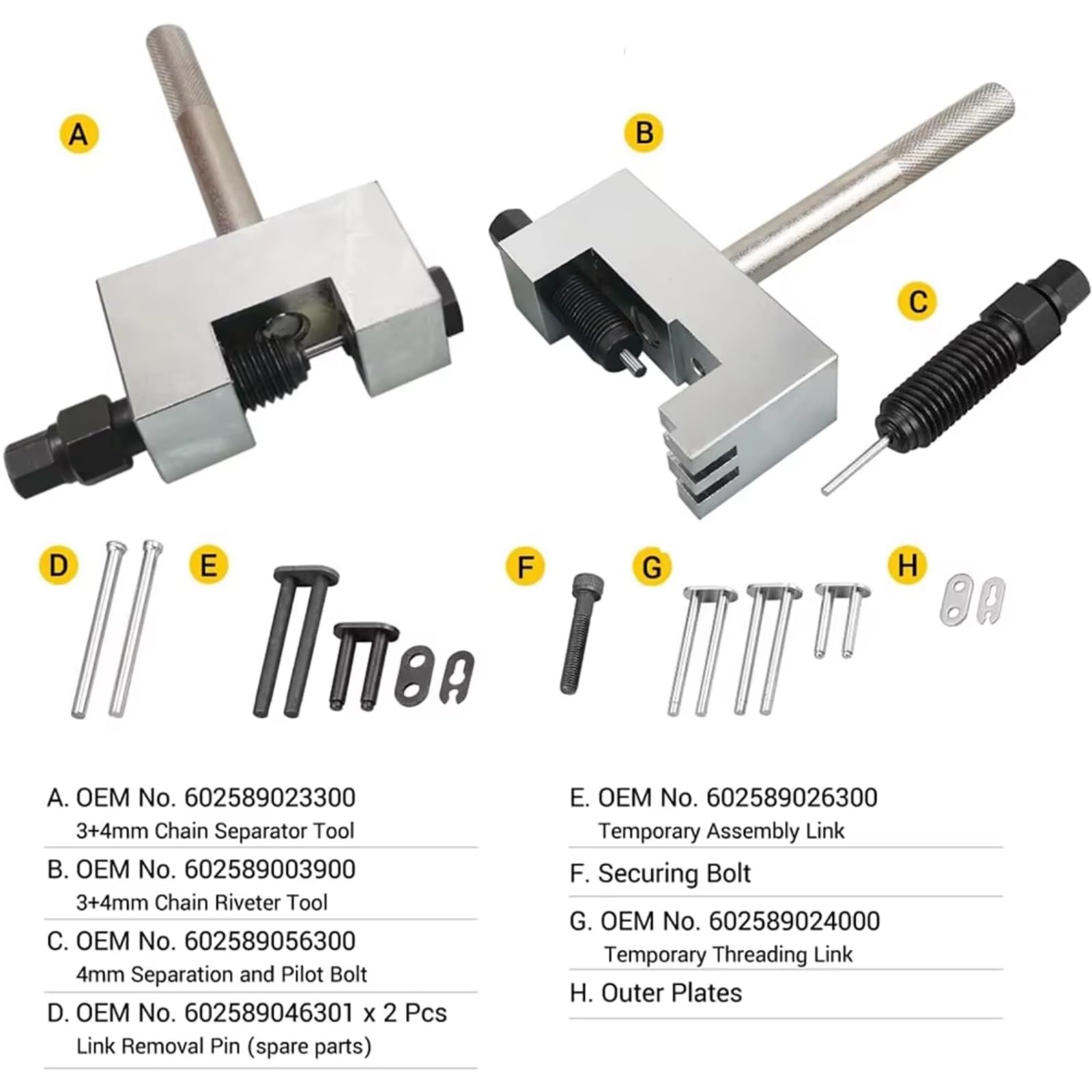 Kit Attrezzo Messa In Fase Compatibile Con Benz Per M271 M272 M273 M274 M276 Kit Installazione Rimozione Catena Distribuzione Motore Auto Strumento Rivettatura Albero Camme 602589026300