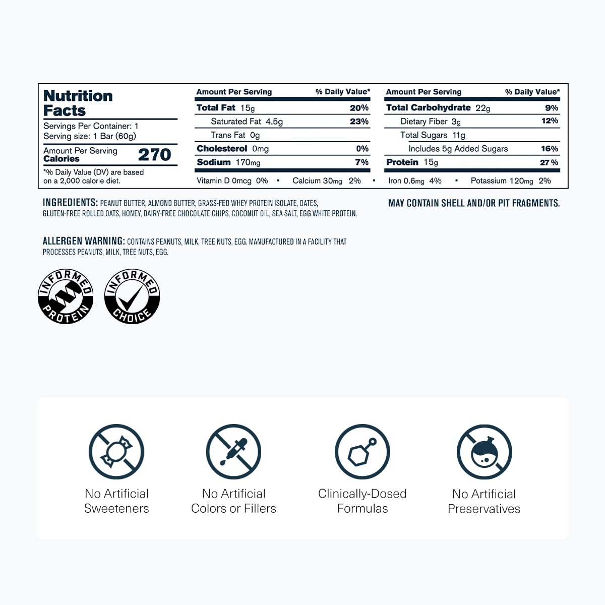 Transparent Labs Protein+ Bars - Oatmeal Chocolate Chip, 12 Bars — Amazon image 2
