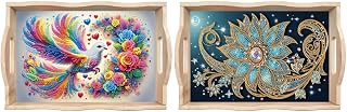 JUCHRZEY Madera colorida blanca 5d Pintura de diy diy Bandeja Arte de arte con