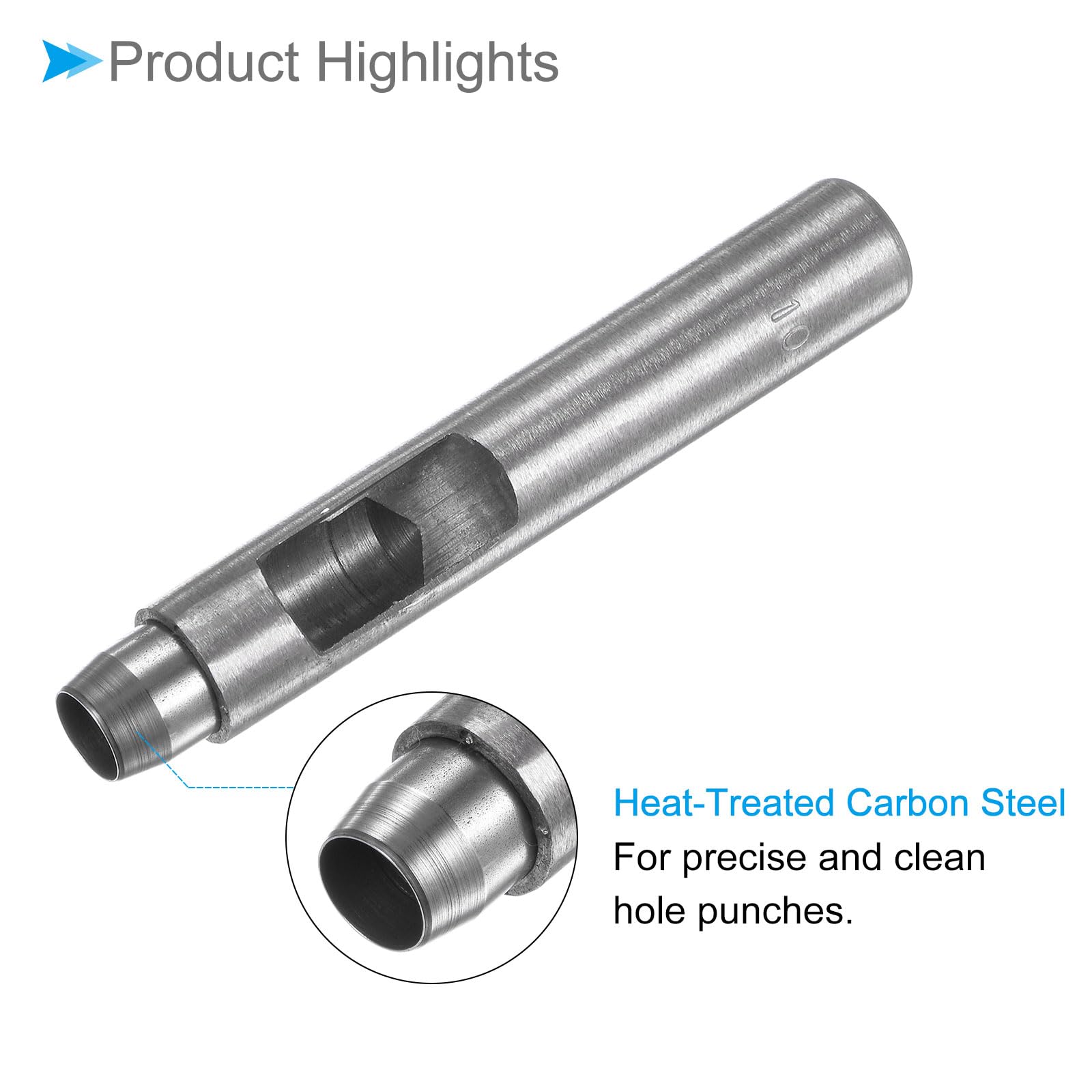CoCud Leather Hole Punch, 10mm Button Dia. 16mm Shank, Steel Round Punch Snap Rivet Setter - (Applications: for Leathercraft DIY Clothing Fabric) - Image 4
