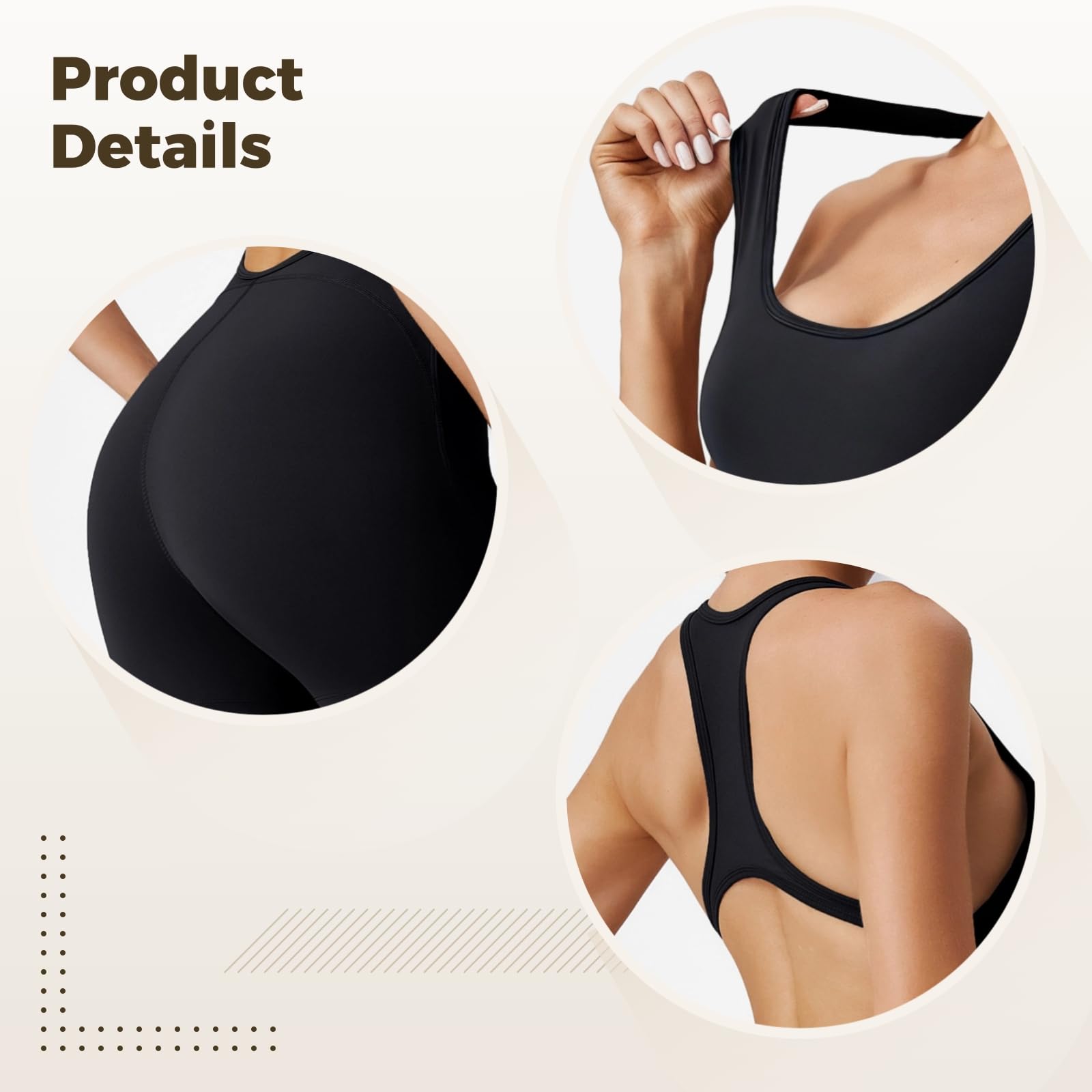 Tuta da palestra monopezzo da donna, body elasticizzato per allenamento, elegante vestito nero per fitness, tessuto ad alta flessibilità, abbigliamento atletico, nero
