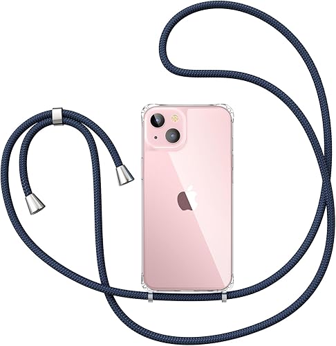 Miniatura 9 de ZTOFERA Compatible con iPhone 15 Pro, funda transparente con cordón ajustable, TPU suave y delgada, a prueba de golpes, funda protectora cruzada