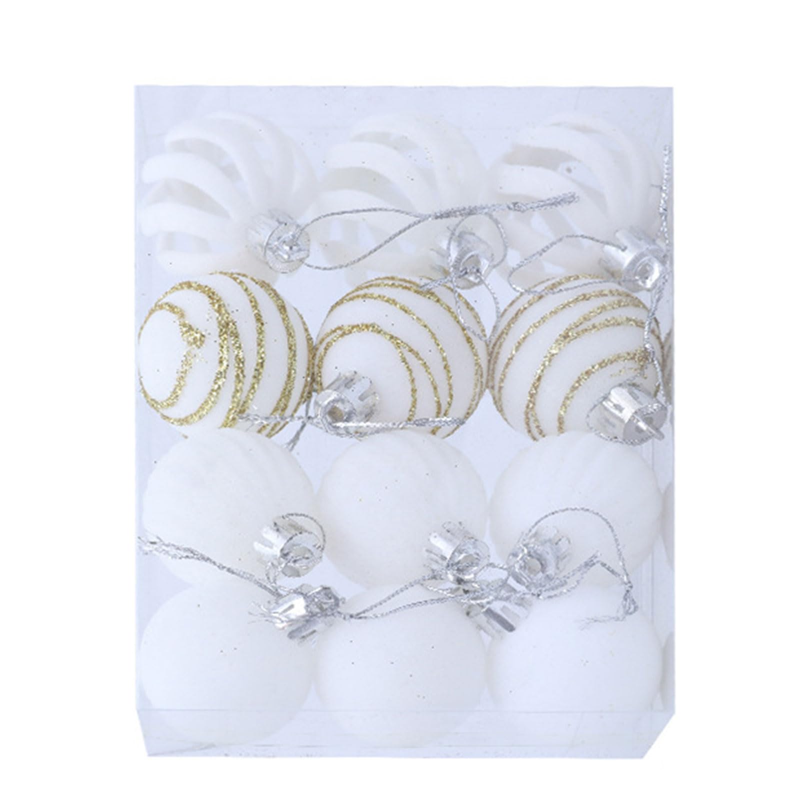 12Pcs Christmas Ball Ornament Shatterproof Christmas Baubles Hanging Decorations for Tree Wreath Mantels Embellishments Tree Decorations