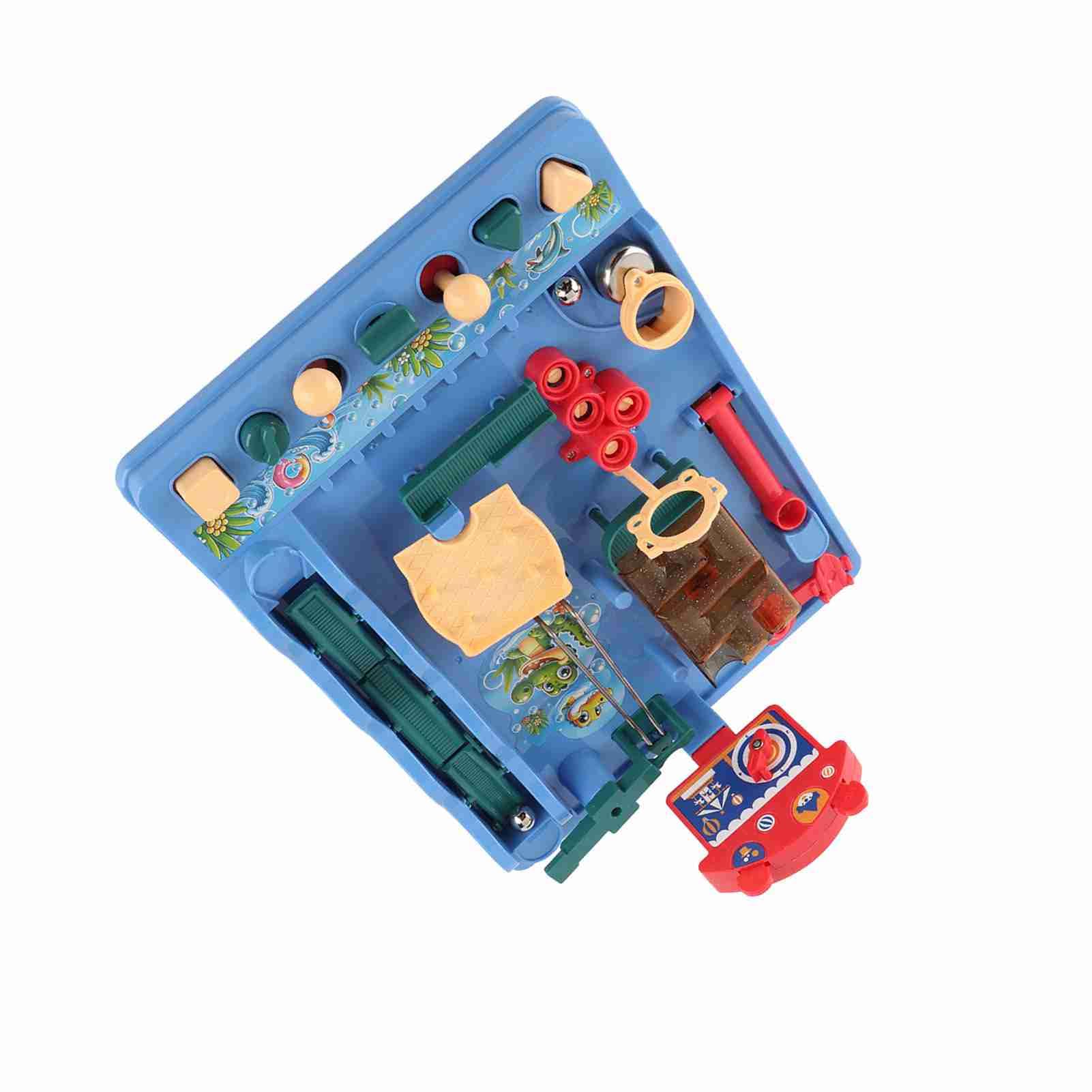 Mini parco acquatico portatile Labirinto da tavolo Gioco da tavolo Giocattolo per la famiglia Bambini adulti Viaggi per feste Eco-friendly Bordi lisci 31,5x27x10 cm