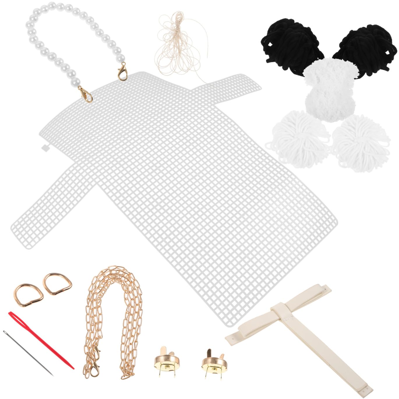 Operitacx 3 Set Borse Intrecciate Per Realizzare Borse Da Donna Kit Per Mano All'Uncinetto Accessori Per Forniture Per Borse Fai Da Te Materiale Per