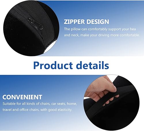 Miniatura 2 de Almohada de cuello de coche con diamantes de imitación, cojín de poliéster suave para conducción comodidad para viajes, oficina, diseño transpirable