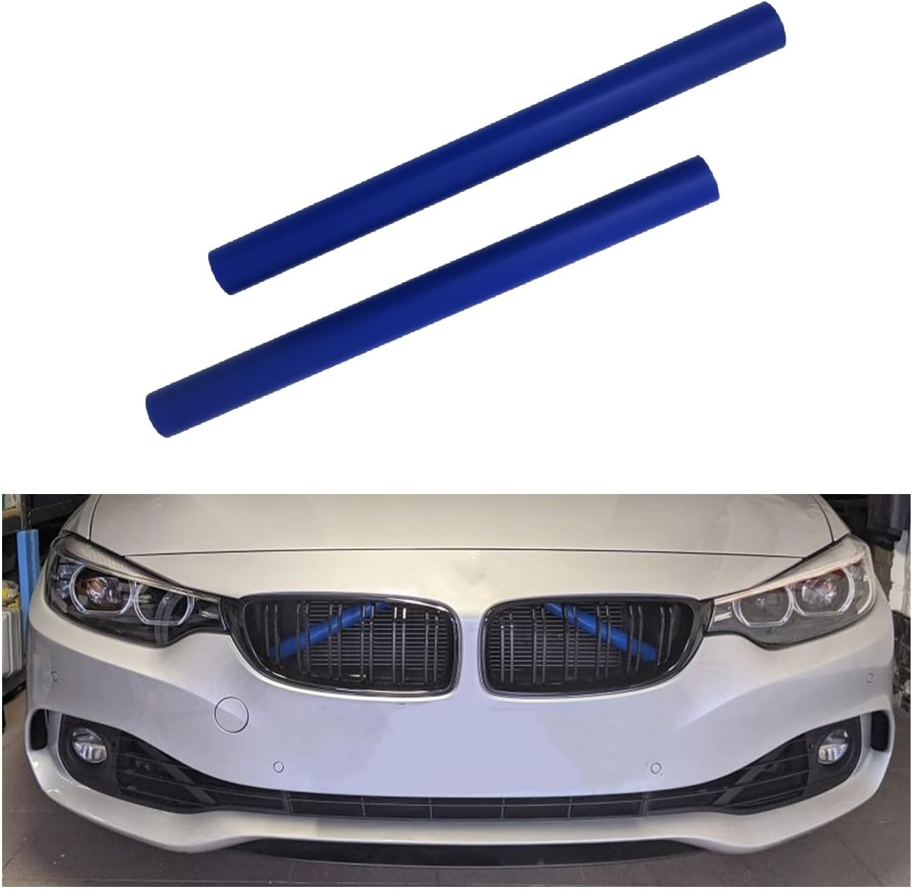 Amazon.com: OriginalEuro Blue Front Grill V Bar Brace Decoration Cover ...