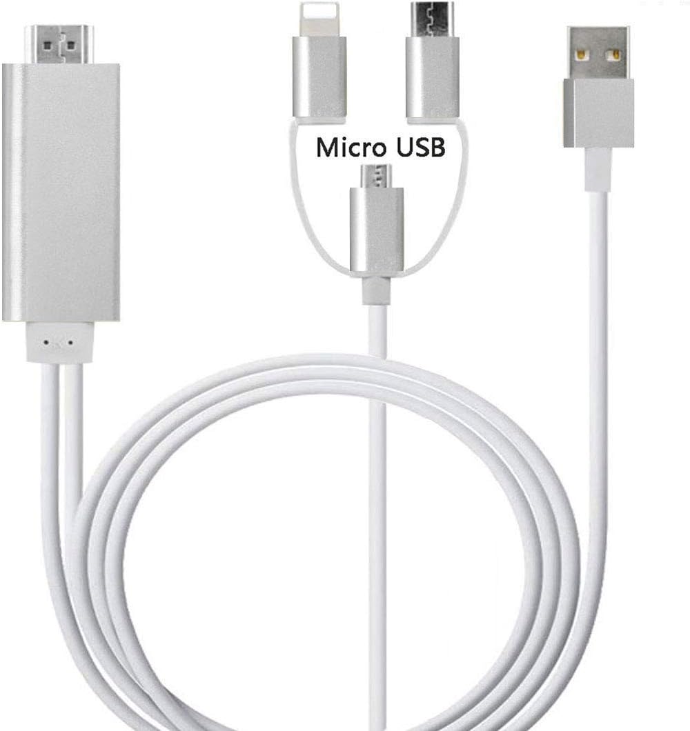 ZAMO 1080P USB/Type-C to HDMI Adapter Mirror Mobile Phone Screen to TV/Projector/Monitor Compatible with S8/9 Note 8/9 and More Android Devices