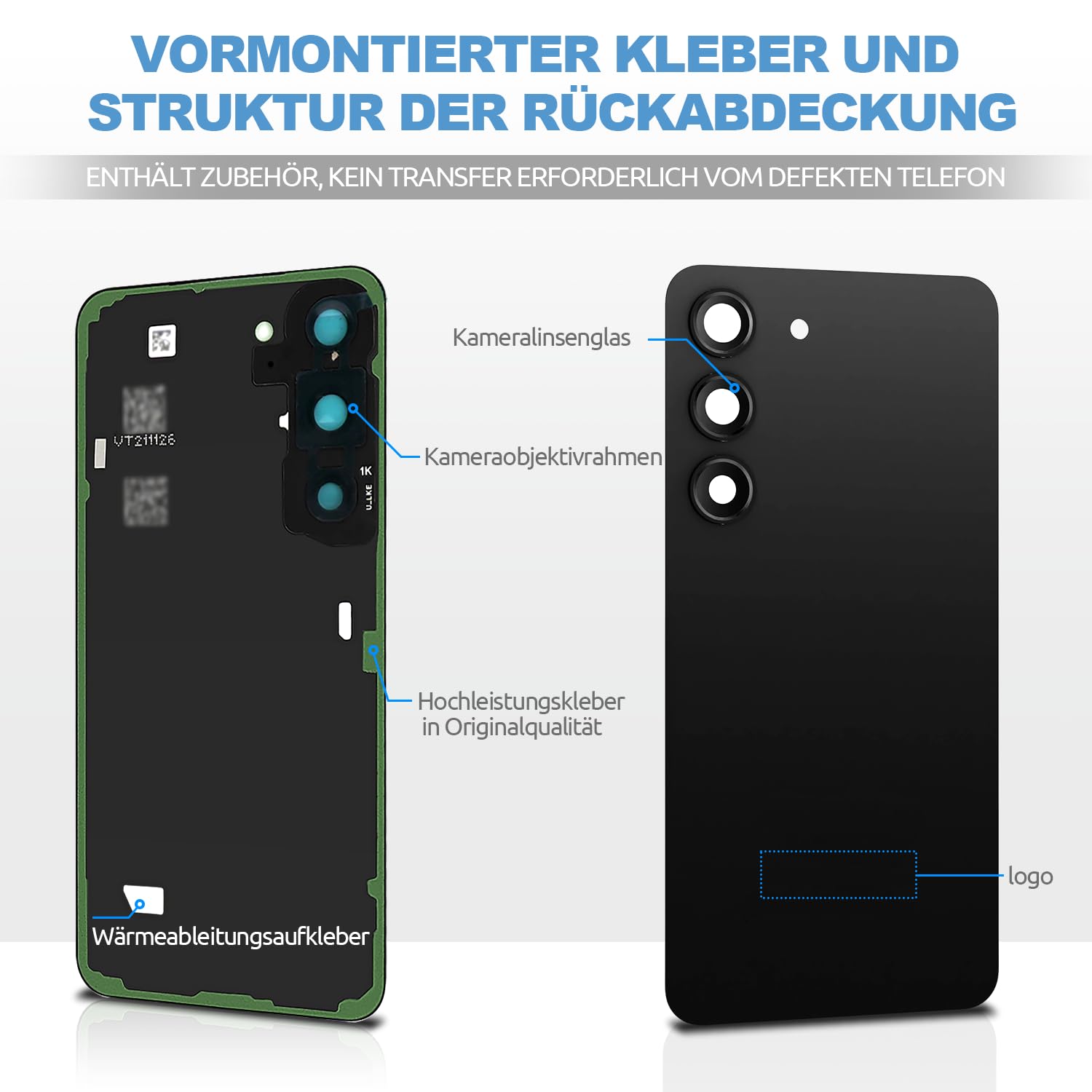 Backcover Glas für Samsung Galaxy S23 S911, Grün