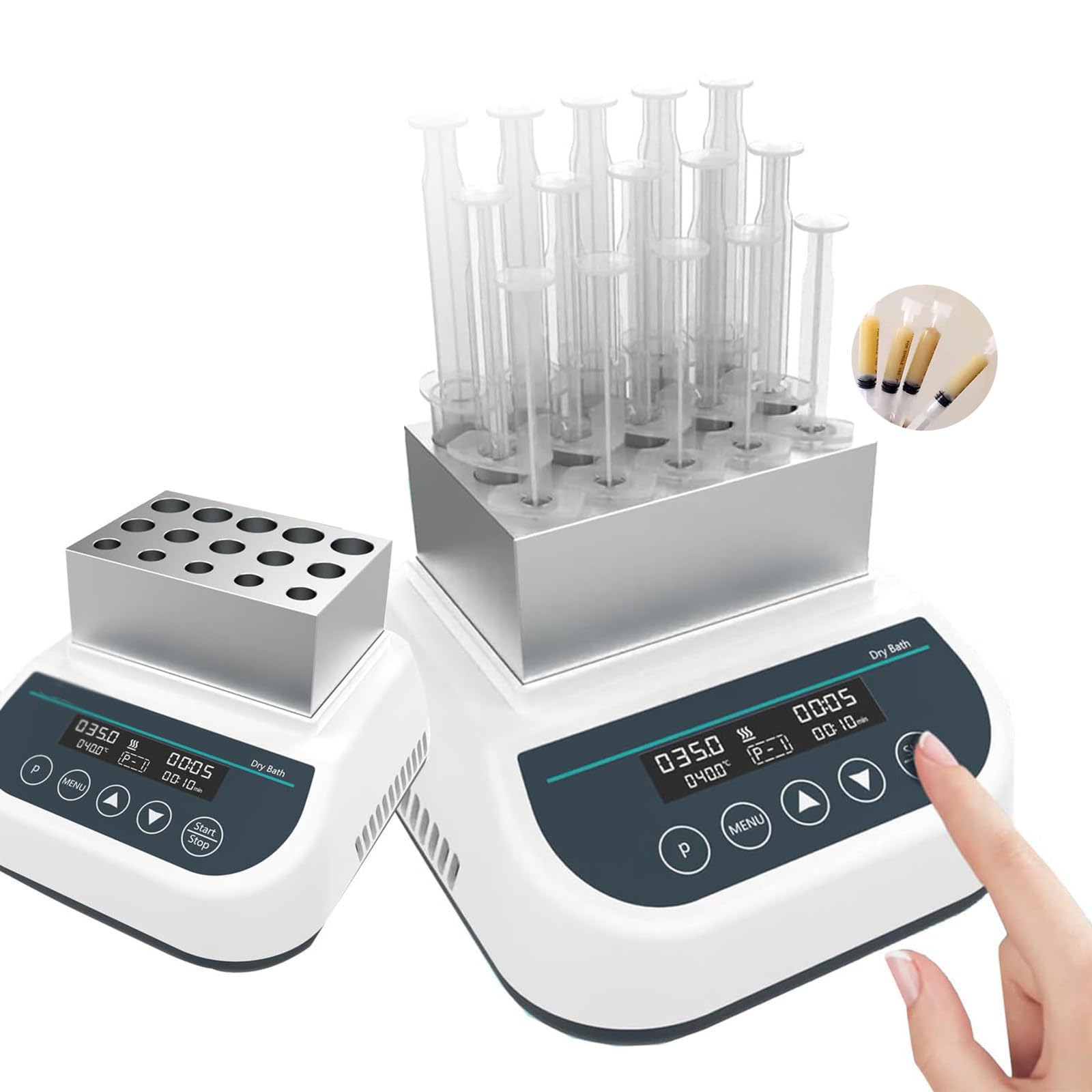 PRP PPP Plasma Gel Maker Heater, Digital Gel Heating Machine, Gel Heating Instrument with Timer (5s-23h59min) for 5ml/10ml/15ml Syringe, Dental Oral Implants/Cosmetic Plastic Repair,A