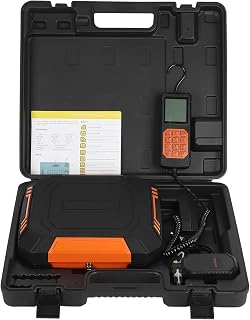 220LB Electronic Digital Refrigerant Charging Weight Scale with 12 Buttons, Includes Protective Carrying Case, High Precision, Compact & Versatile, Non-Slip Pad, for Refrigerant Recovery Tanks