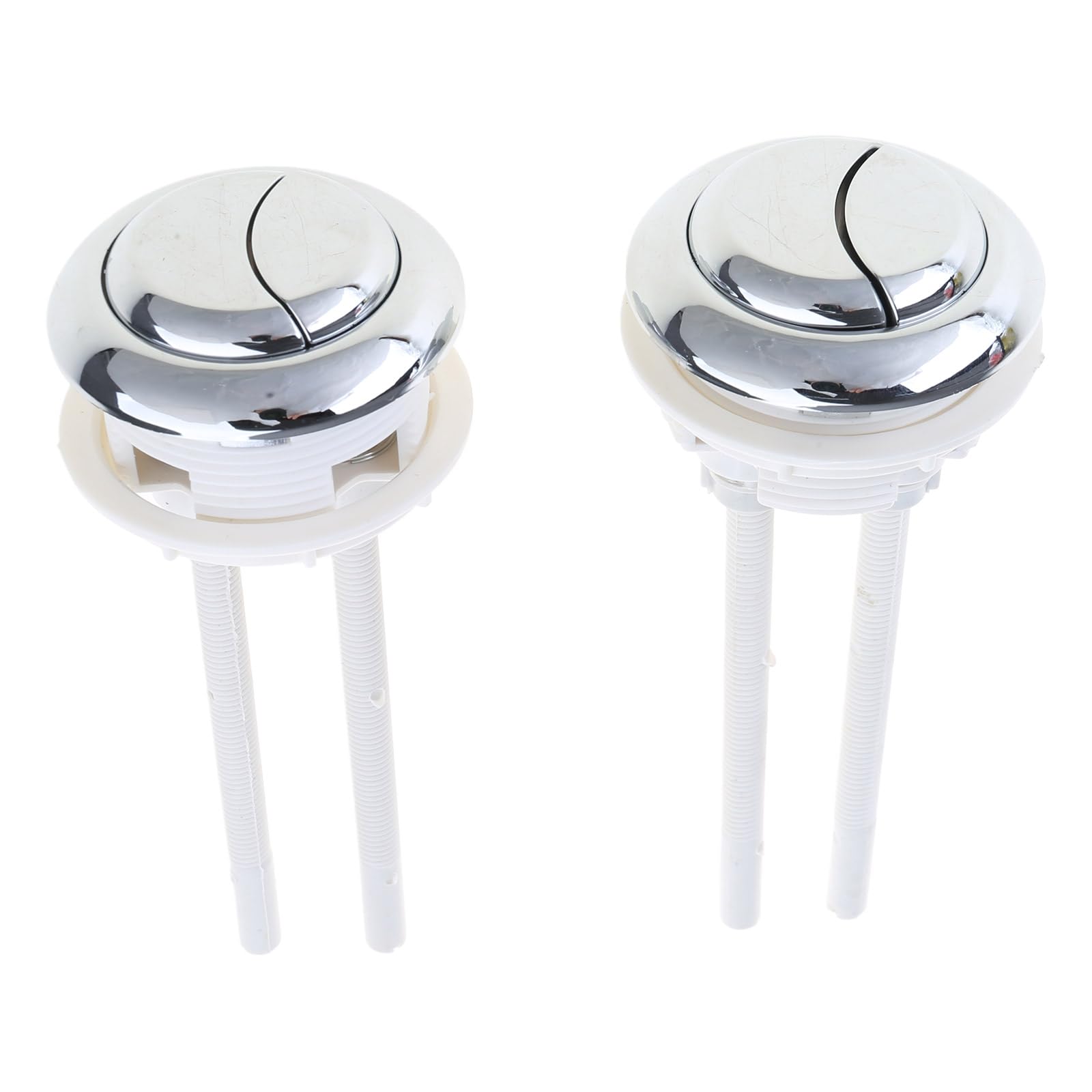 Pangboer B 2Pcs Toilet Push Utton Flush Valves Double Push Flushing Replacement Round Tank Round Tank Flush