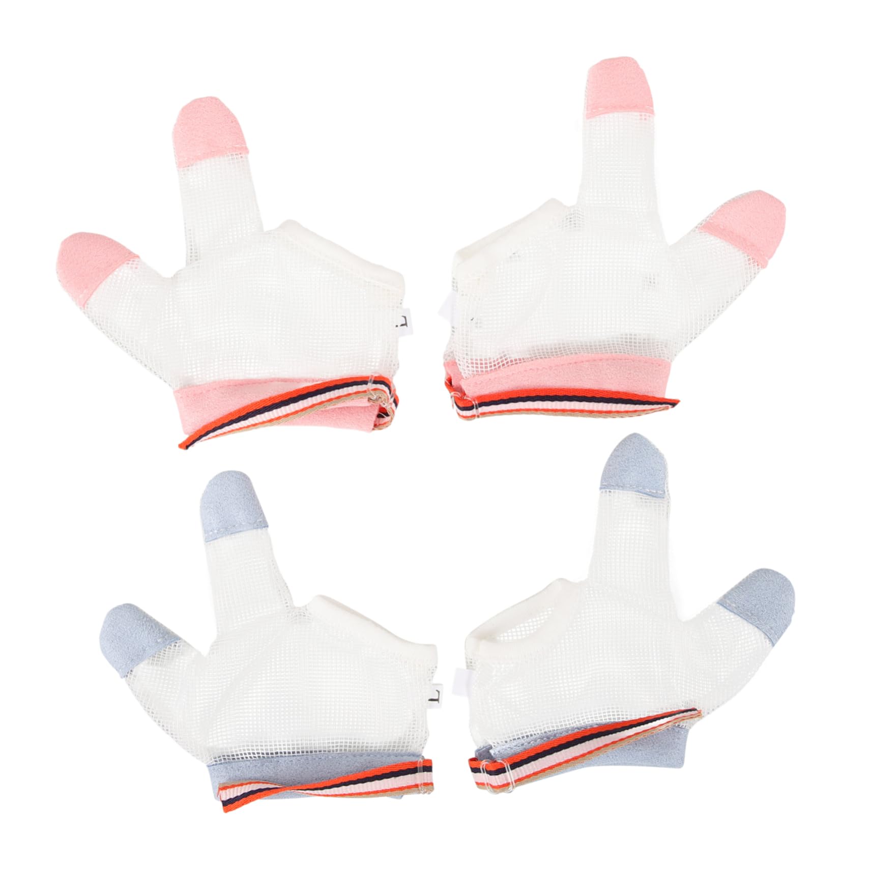 PACKOVE Newborn Mittens 2 Pairs Breathable Nylon Gloves Boys and Girls Grooming Anti-scratch Protection Random Style