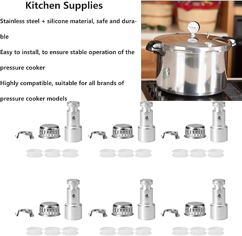 Miniatura 5 de Juntas de olla a presión, anillos de sellado de silicona, 10 juegos de ollas a presión, anillos de sellado de silicona de repuesto universal, juntas