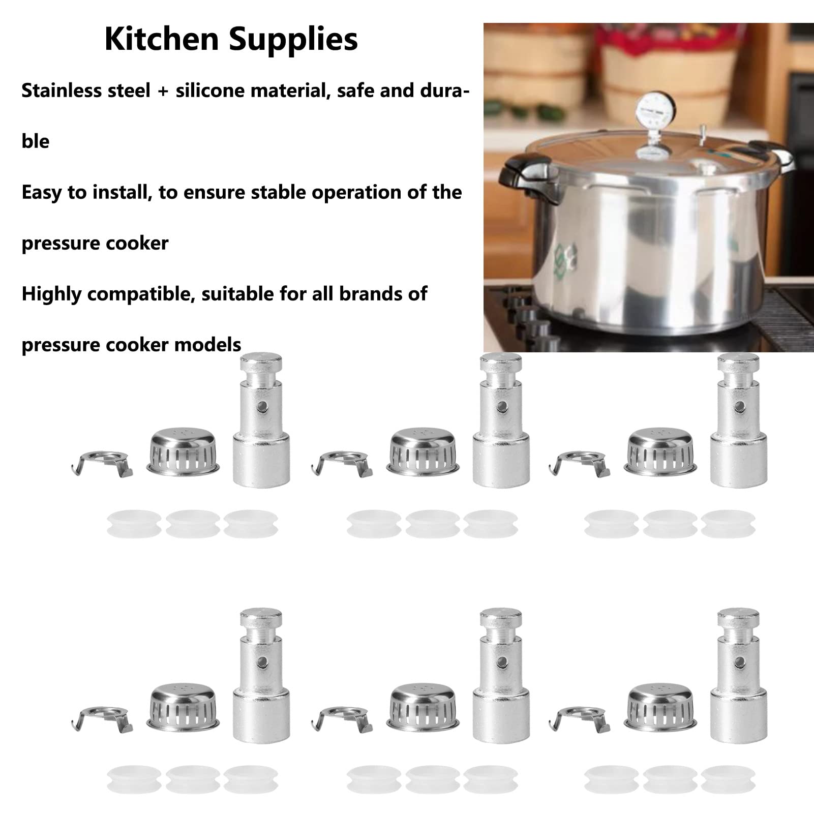 Kit Di 11 Guarnizioni Per Valvola Galleggiante Di Pentola A Pressione, Modello 5/6QT, Uxcell