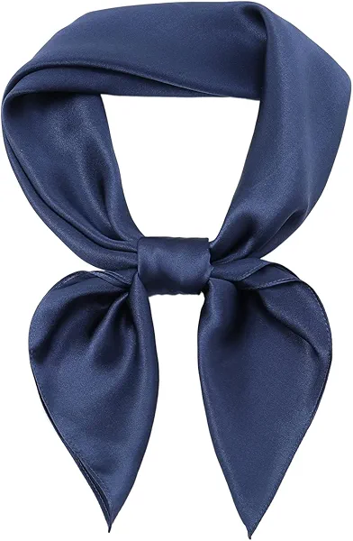 RIIQIICHY Head Scarf for Women Hair Scarf Silk Scarf for Hair Wrapping at Night 27.5 × 27.5 inches Navy
