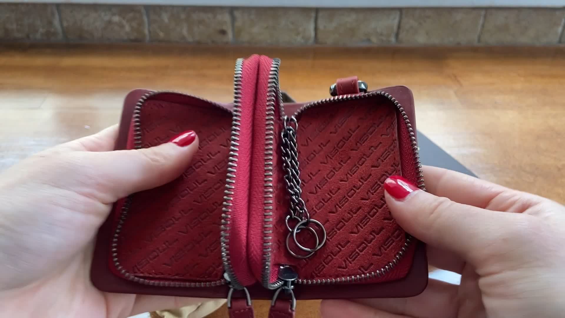 Amazon.com: VISOUL Car Key Case Holder Double Zipper, Leather Car