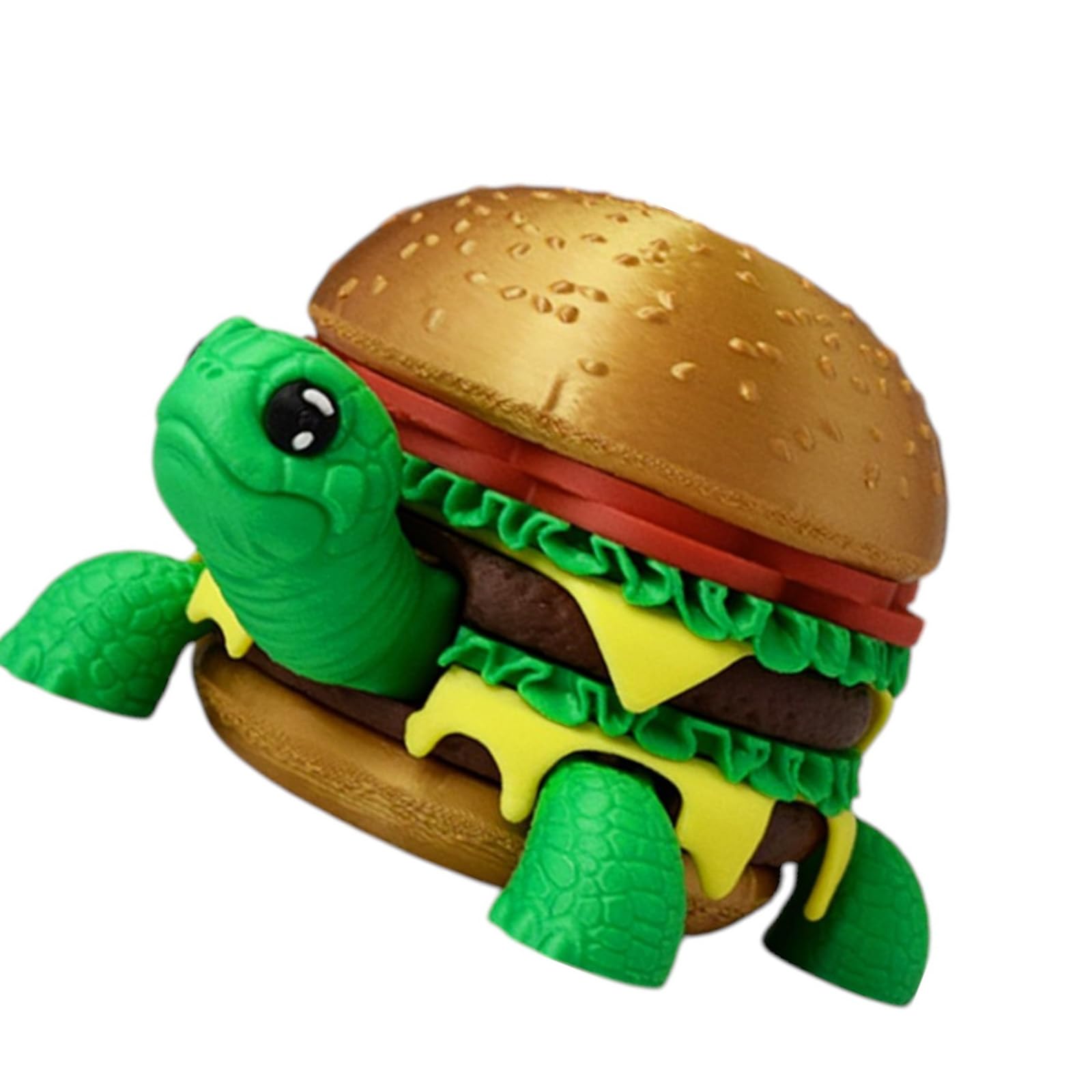 Jazuaiao Movable Hamburger Turtles Animal Model Figurine with Safe Detachable Design for Craft Enthusiasts and Gifting Supply Collectible Figurine