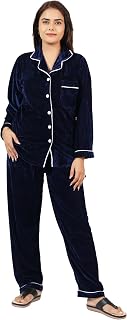 ANGLINA Girl's-Women's Woolen and Winter Wear Shaneel Pajama Set/Night Suit Set/Night Wear Set SBA1217 Price In India