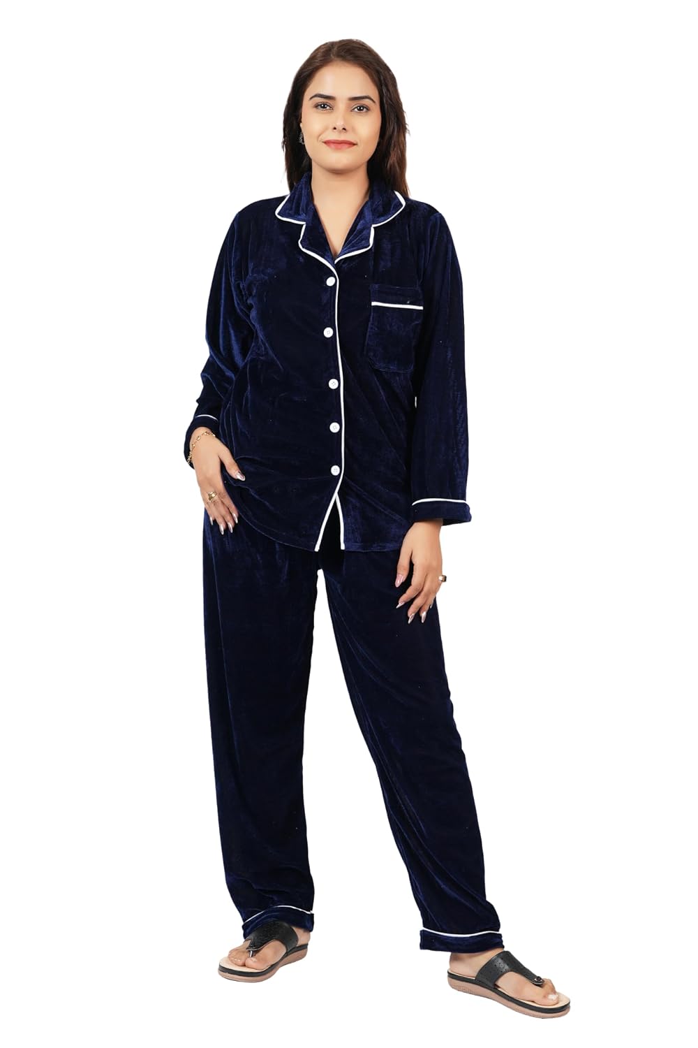 ANGLINA Girl's-Women's Woolen and Winter Wear Shaneel Pajama Set/Night Suit Set/Night Wear Set SBA1217 - Review, Price and Buying Guide