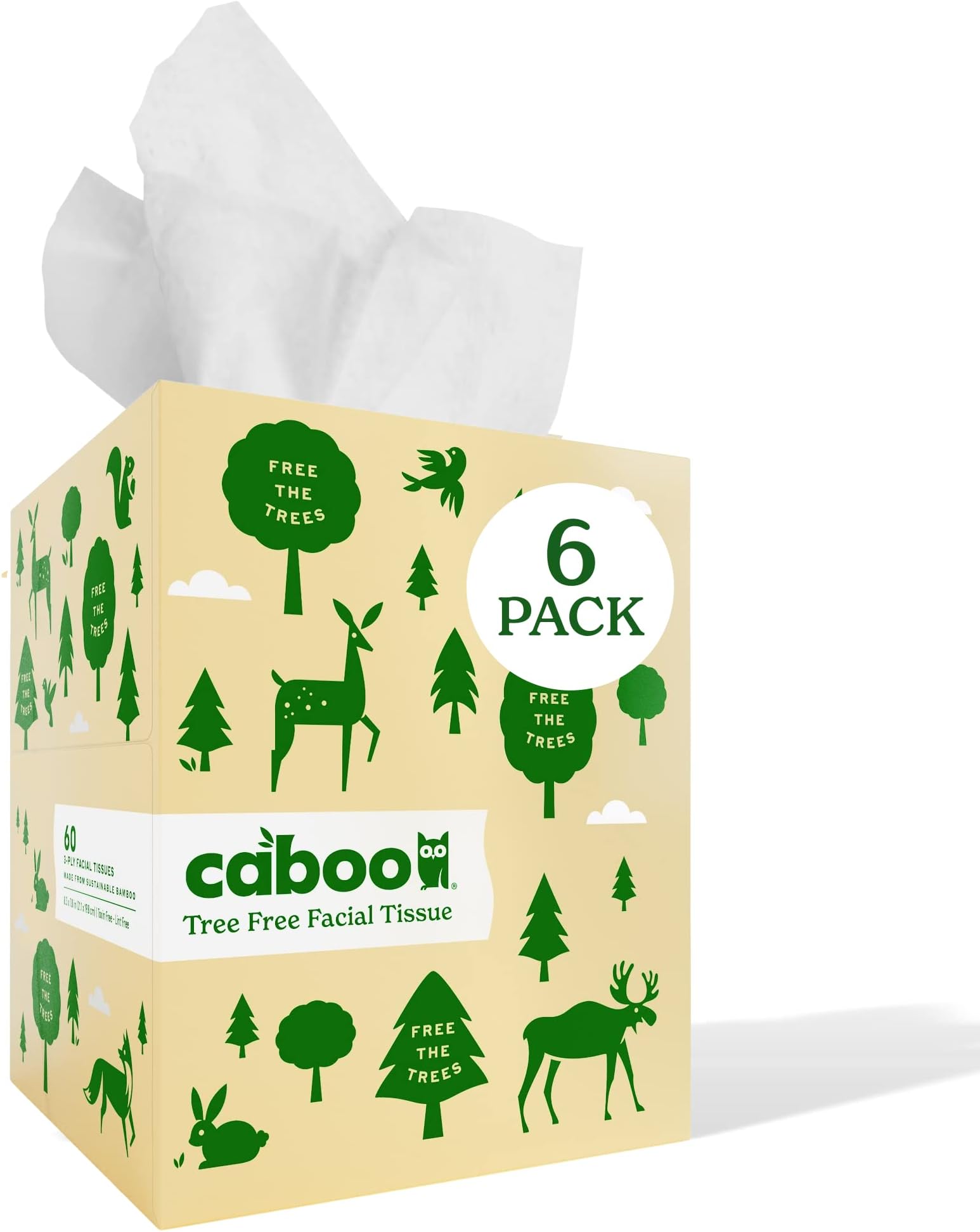 Amazon.com: Cloud Paper Bamboo Facial Tissues - 4 Boxes of Eco-Friendly ...