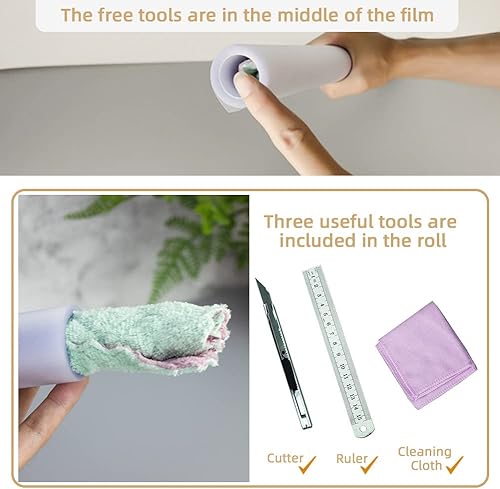 Miniatura 7 de Qualsen Película de privacidad para ventana, película de vidrio esmerilado, película de privacidad estática para ventanas de vidrio, película de