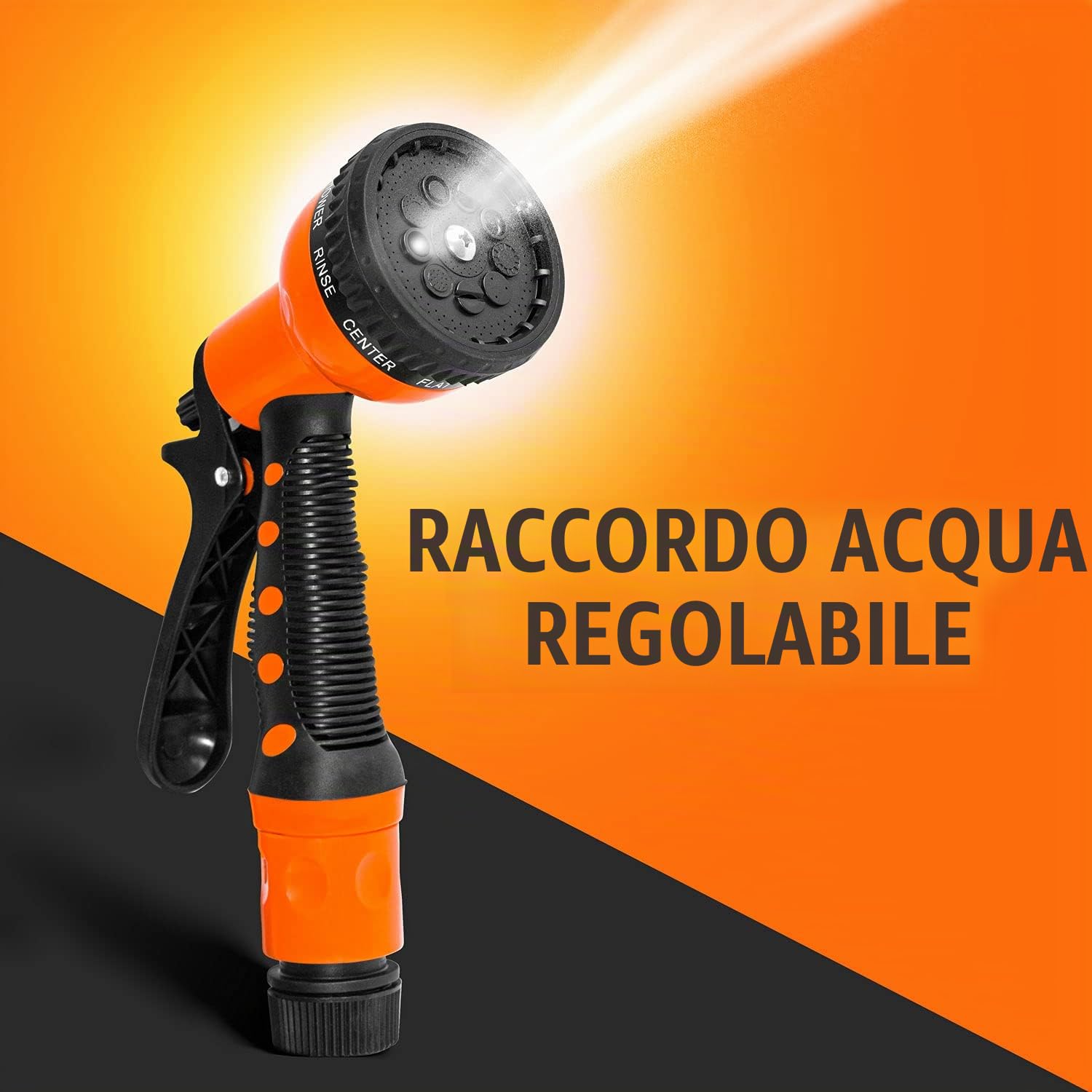 BOUDECH® KAI 20 - Avvolgitubo Automatico per Giardino Acqua Girevole ed Autoavvolgente Montaggio a Parete (20+1MT)