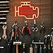 Check Engine Neon Sign, 15x11in Garage Led Neon Light, Dimmable LED Neon Signs for Wall Decor, Powered by USB Neon Sign, Wall Art Gift for Men, Neon Signs for Man Cave Garage Room Auto Repair Shop