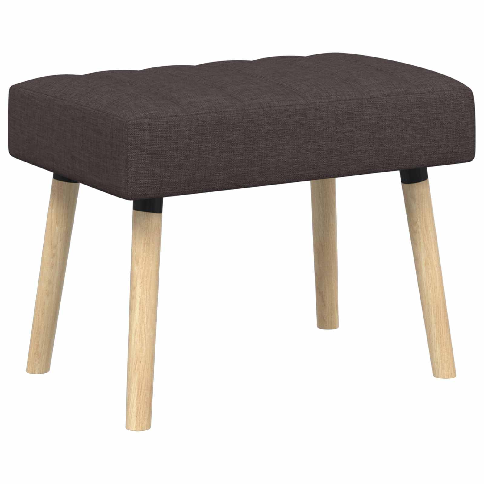 Banco tapizado marrón oscuro de 60x40x45 cm para dormitorio y pasillo