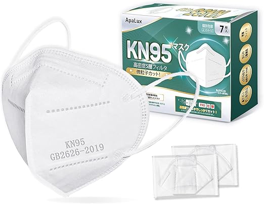 高性能マスクN95   5個 Amazon.co.jp: KN95マスク 不織布 高機能マスク 立体型 5層構造