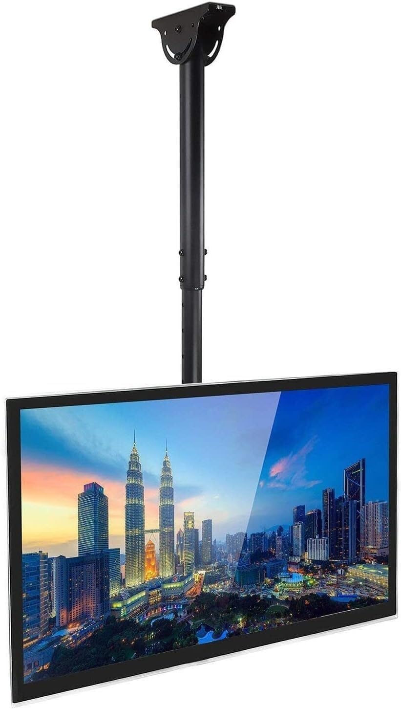 Height Adjustable TV Wall Bracket, TV Ceiling Bracket, 360 Degree Full Motion Swivel for Flat Panel LCD LED OLED Plasma TVs, Up to 70’ TV Mounts